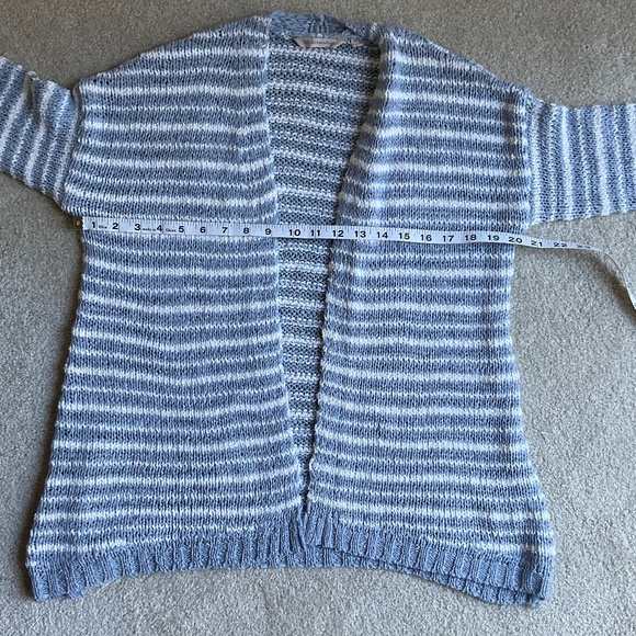 Soft Surroundings Lucie Open Front Knit Cardigan Size XSP Blue - Picture 8 of 9